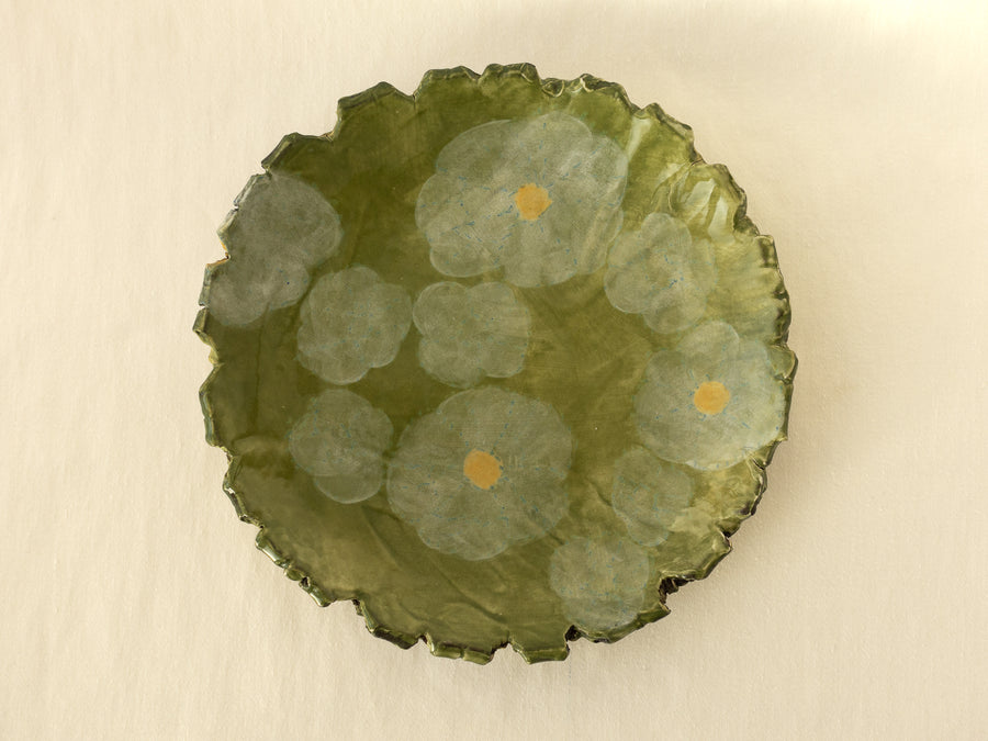 plate - 22.5cm - foggy garden