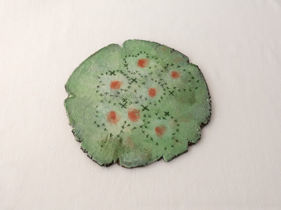 plate - egg flowers